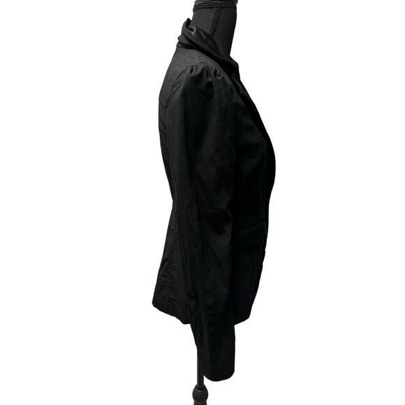 Vintage Nicole Miller Stretch Fitted 2 Button Blazer Size 8 With Satin Detail - Picture 2 of 5